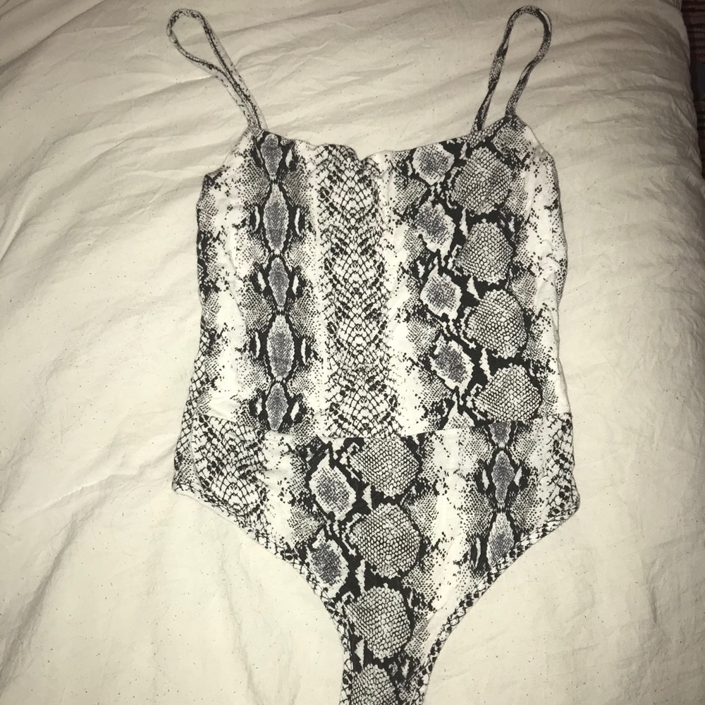Snake skin print bodysuit